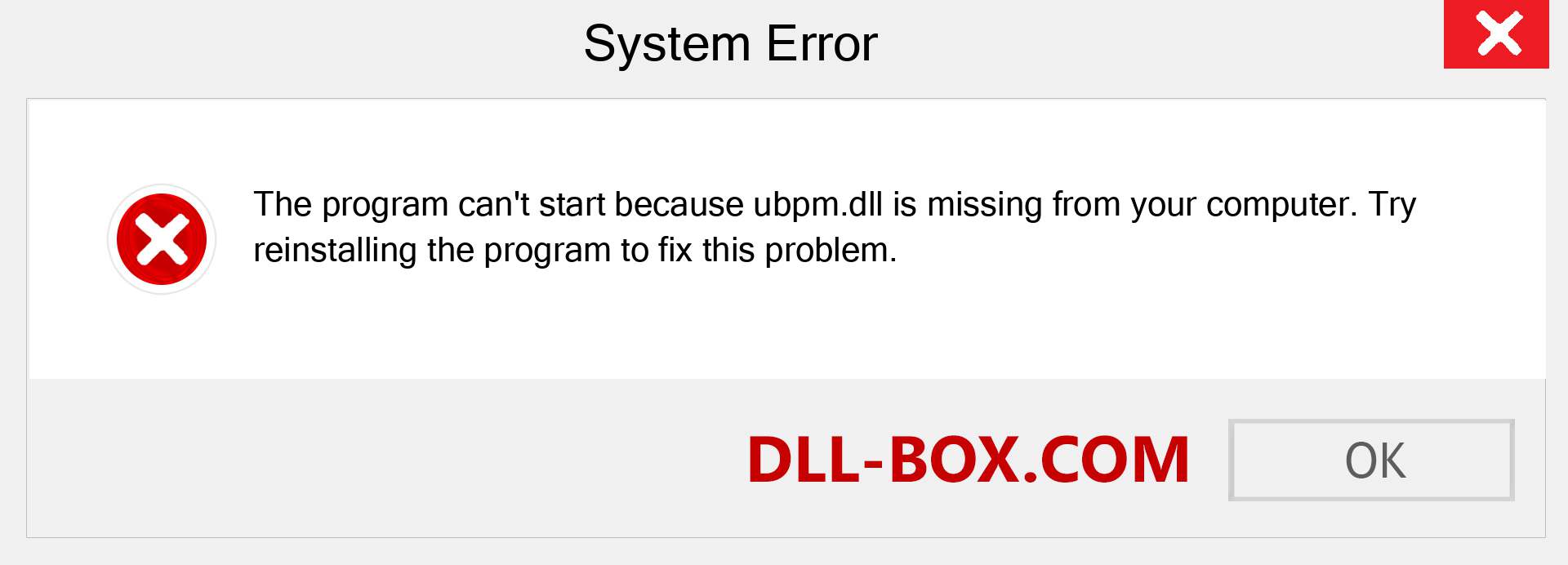  ubpm.dll file is missing?. Download for Windows 7, 8, 10 - Fix  ubpm dll Missing Error on Windows, photos, images
